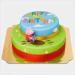 Peppa Wutz torte Vorlage Bewundernswert Peppa Wutz Auf Zweistöckiger Wiesentorte