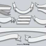 Pergamentrolle Vorlage Fabelhaft Vector Flat Blank Banner Bänder Kostenlose Vektor Kunst