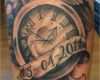 Pergamentrolle Vorlage Inspiration Oldschool Schwarze Denkmal Uhr Tattoo Am Unterarm Mit