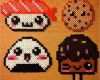 Perlen Bügeln Vorlagen Süß Kawaii Food Hama Beads by Evichuchan