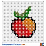 Perlen Motive Vorlagen Genial Apfel Bügelperlen Vorlage Perlen Pinterest