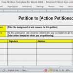 Petition Vorlage Word Angenehm Freie Petition Vorlage Für Word