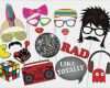 Photo Booth Geburtstag Vorlagen Best Of 80s Retro Booth Party Props Set 21 Piece Printable