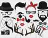 Photo Booth Geburtstag Vorlagen Großartig Hipster Booth Party Props Set 24 Piece Printable