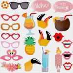 Photo Booth Props Vorlagen Erstaunlich 21pcs Lot Flamingo theme Summer Booth Props Stick