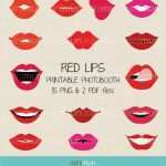 Photo Booth Vorlagen Pdf Einzigartig Red Lips Booth Party Printables 15 Digital