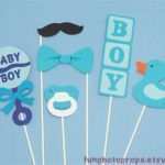 Photobooth Babyparty Vorlagen Angenehm Booth Prop Set 6 Piece Baby Boy Booth by