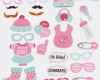 Photobooth Babyparty Vorlagen Angenehm Fengrise Baby Shower 25pcs Booth Props Blue Pink Its A Boy Girl Fun Mask Booth Props