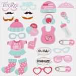 Photobooth Babyparty Vorlagen Angenehm Fengrise Baby Shower 25pcs Booth Props Blue Pink Its A Boy Girl Fun Mask Booth Props