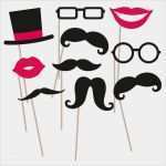 Photobooth Babyparty Vorlagen Elegant Accéssoires Booth Moustache X10