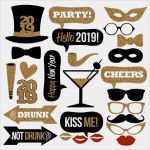 Photobooth Babyparty Vorlagen Hübsch 2019 New Year S Eve Booth Props Collectionprintable