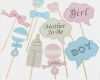 Photobooth Babyparty Vorlagen Schön 10pcs Booth Props Diy Bottle Baby Shower Boy Girl