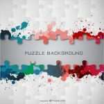 Photoshop Broschüre Vorlage Wunderbar Puzzle Pieces with Paint Stains Vector
