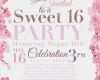 Photoshop Einladungskarten Vorlagen Großartig Kirschblüten Sweet 16 Geburtstagsparty Einladung Vorlage