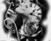 Photoshop formen Vorlagen Erstaunlich Girl Clock Tattoo Design Tú Watercolor