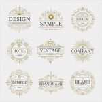 Photoshop Logo Vorlagen Gut Set Vintage Luxury Logo Templates Stock Vector Art
