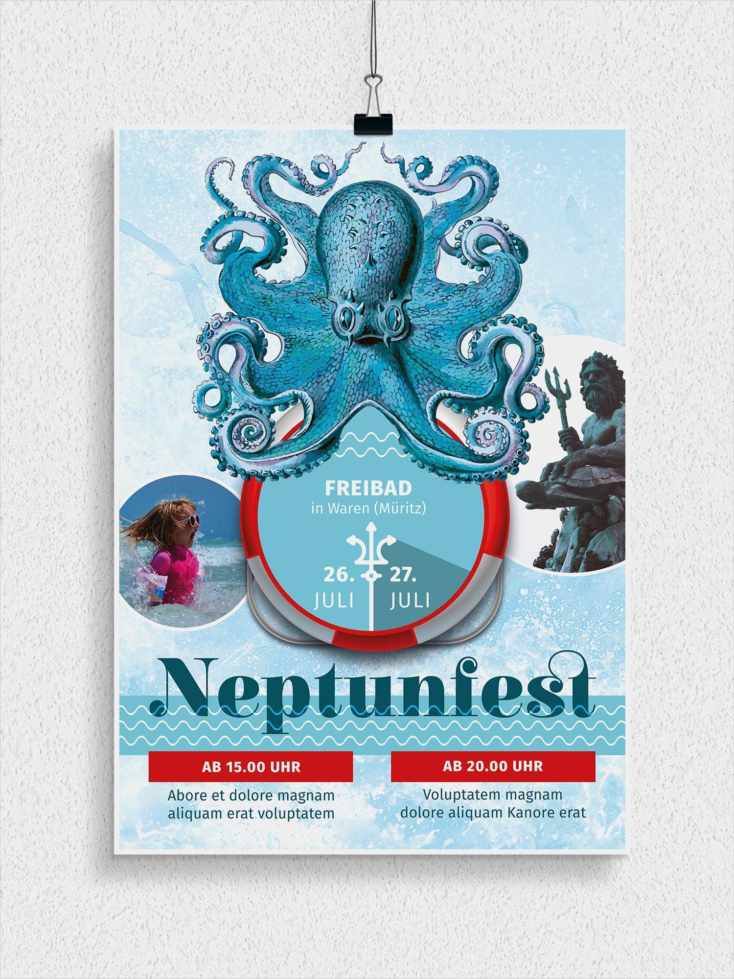 Photoshop Plakat Vorlagen Genial Flyer Vorlagen Zum Neptunfest Und Kindertag Download