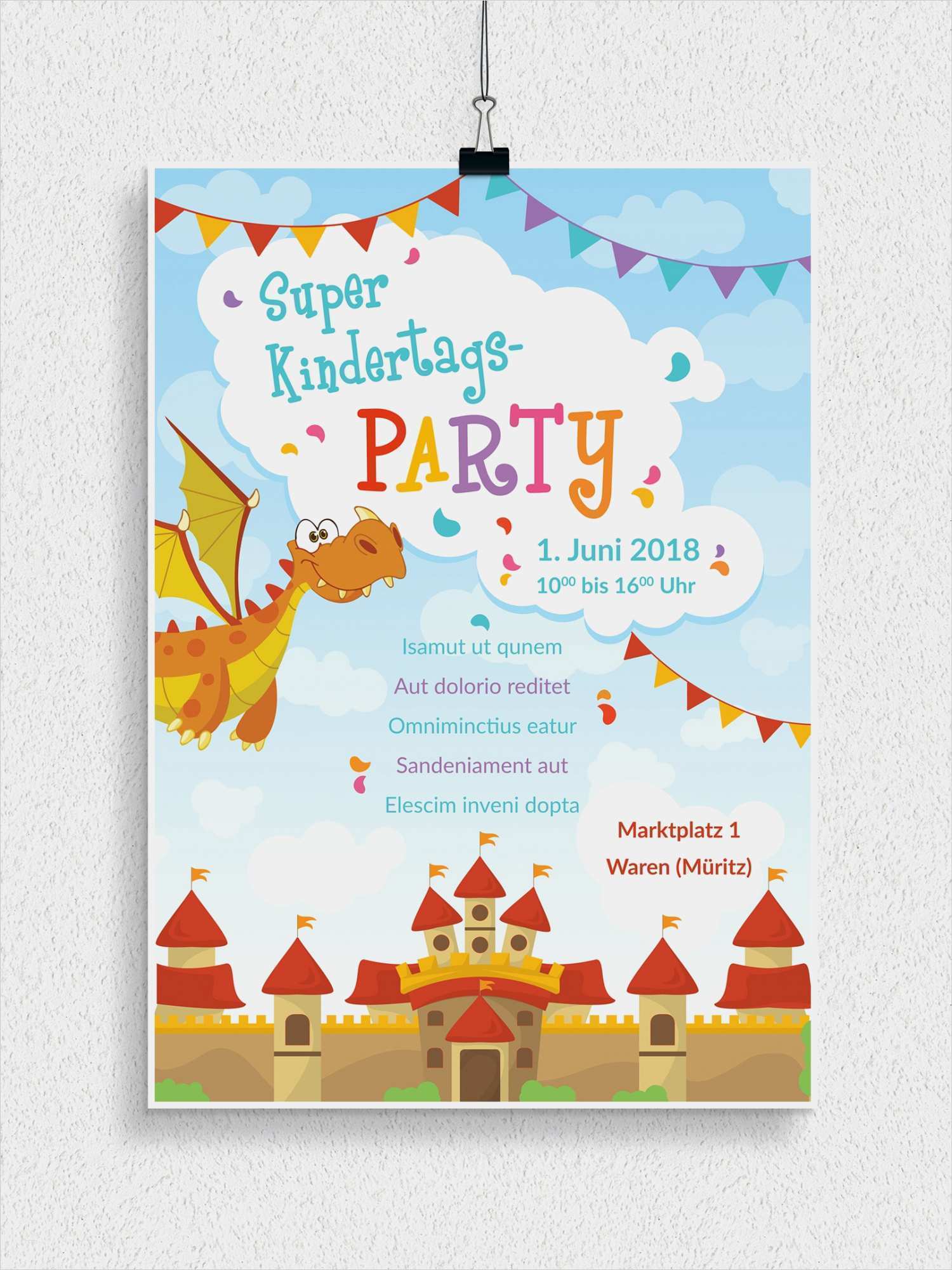 Photoshop Plakat Vorlagen Gut Flyer Vorlagen Zum Neptunfest Und Kindertag Download