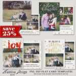 Photoshop Weihnachtskarte Vorlage Genial On Sale Christmas Card Template 7x5 5x7in Holiday Card