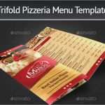 Pizzeria Flyer Vorlagen Erstaunlich 3seitge Faltbare Speisekarte Für Eine Pizzeria