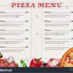 Pizzeria Flyer Vorlagen Süß Pizza Restaurant Menu Template Ingre Nts Vector Stock