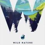 Plakat Layout Vorlagen Luxus Plakatlayoutvorlage Mit Naturlandschafthintergrund Stock