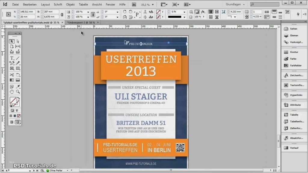 Plakat Vorlage Indesign Genial Indesign Tutorial Illustratives Plakat Erstellen