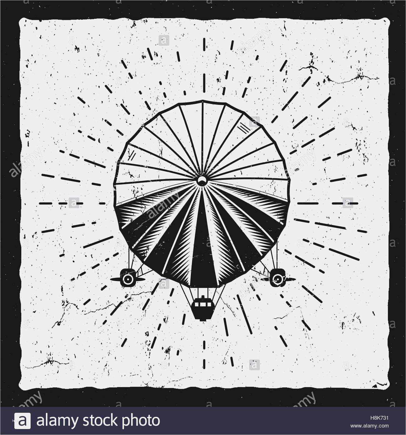 Plakat Vorlage Photoshop Neu Vintage Luftschiff Hintergrund Retro Luftschiff Ballon