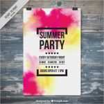 Plakat Vorlagen Kostenlos Cool Aquarell sommer Party Plakat