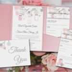 Pocketfold Vorlage Wunderbar Mason Jar Wedding Pocketfold Template Rustic Invitation