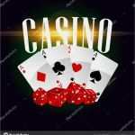 Pokerkarten Vorlage Best Of Casino Karten Und Würfel Vektor Plakat — Stockvektor