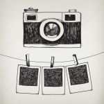 Polaroid Bild Vorlage Angenehm フォト フレームとカメラ — ストックベクター © Marylia