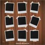 Polaroid Vorlage Indesign Erstaunlich Graphy Frames On Wooden Background Vector
