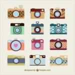 Polaroid Vorlage Photoshop Neu Vintage Camera Set Template Vector