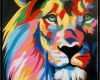 Pop Art Bilder Vorlagen Hübsch Acrylmalerei Colourful Pop Art Lion Löwe Modernes