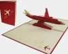 Pop Up Geburtstagskarte Vorlage Beste Pop Up Karte Rotes Flugzeug Pop Up Karten Von Lin