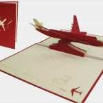 Pop Up Geburtstagskarte Vorlage Beste Pop Up Karte Rotes Flugzeug Pop Up Karten Von Lin