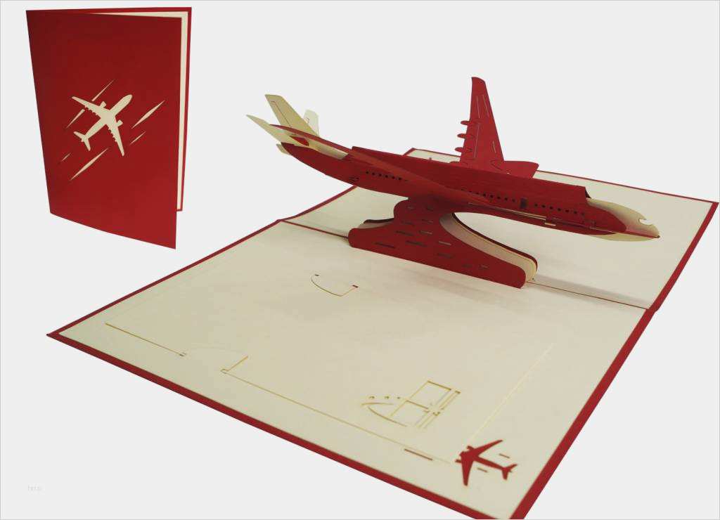 Pop Up Geburtstagskarte Vorlage Beste Pop Up Karte Rotes Flugzeug Pop Up Karten Von Lin