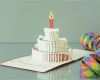 Pop Up Geburtstagskarte Vorlage Einzigartig Geburtstag 3 D Pop Up Grußkarte tortenzauber Happy