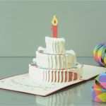 Pop Up Geburtstagskarte Vorlage Einzigartig Geburtstag 3 D Pop Up Grußkarte tortenzauber Happy