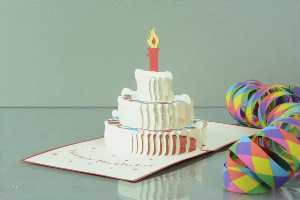 Pop Up Geburtstagskarte Vorlage Einzigartig Geburtstag 3 D Pop Up Grußkarte tortenzauber Happy