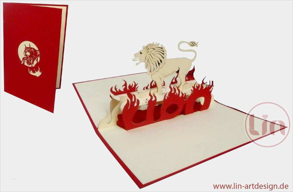 Pop Up Geburtstagskarte Vorlage Schön Pop Up Karte Sternzeichen Löwe Pop Up Karten Von Lin