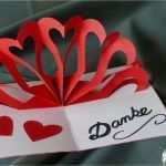 Pop Up Karte Geburtstag Vorlage Bewundernswert Herz – Klappkarte Heart – Pop Up Card Muttertag