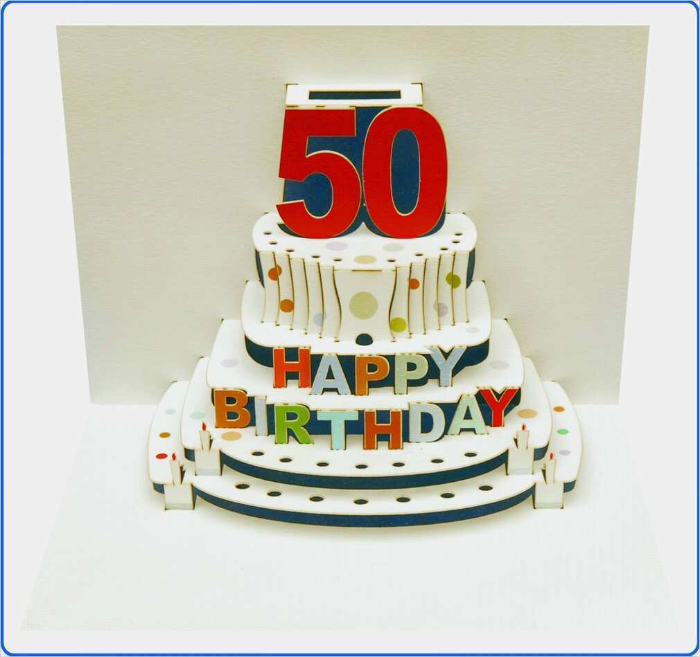 Pop Up Karte Happy Birthday Vorlage Einzigartig Pop Up 3d Karte Geburtstagskarte 50 Geburtstag Gutschein