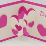 Pop Up Karte Hochzeit Vorlage Bewundernswert Pop Up Karten Basteln Mit Papier Herz Karte Selber
