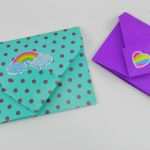 Portemonnaie Falten Vorlage Hübsch origami Briefumschlag Falten Diy Bunte Briefchen Falten