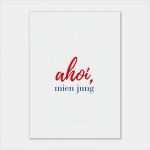 Postkarte Din A6 Vorlage Hübsch Postkarte Ahoi Mien Jung Din A6 Deine Wörter Geschenkideen