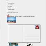 Postkarte Schreiben Vorlage Französisch Bewundernswert Eine Postkarte Schreiben Arbeitsblatt Kostenlose Daf