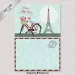 Postkarte Schreiben Vorlage Französisch Cool Retro Paris Postkarte