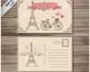 Postkarte Schreiben Vorlage Französisch Neu Retro Paris Postkarte